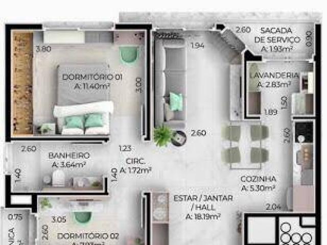 #43 - Apartamento para Venda em Santa Cruz do Sul - RS - 3